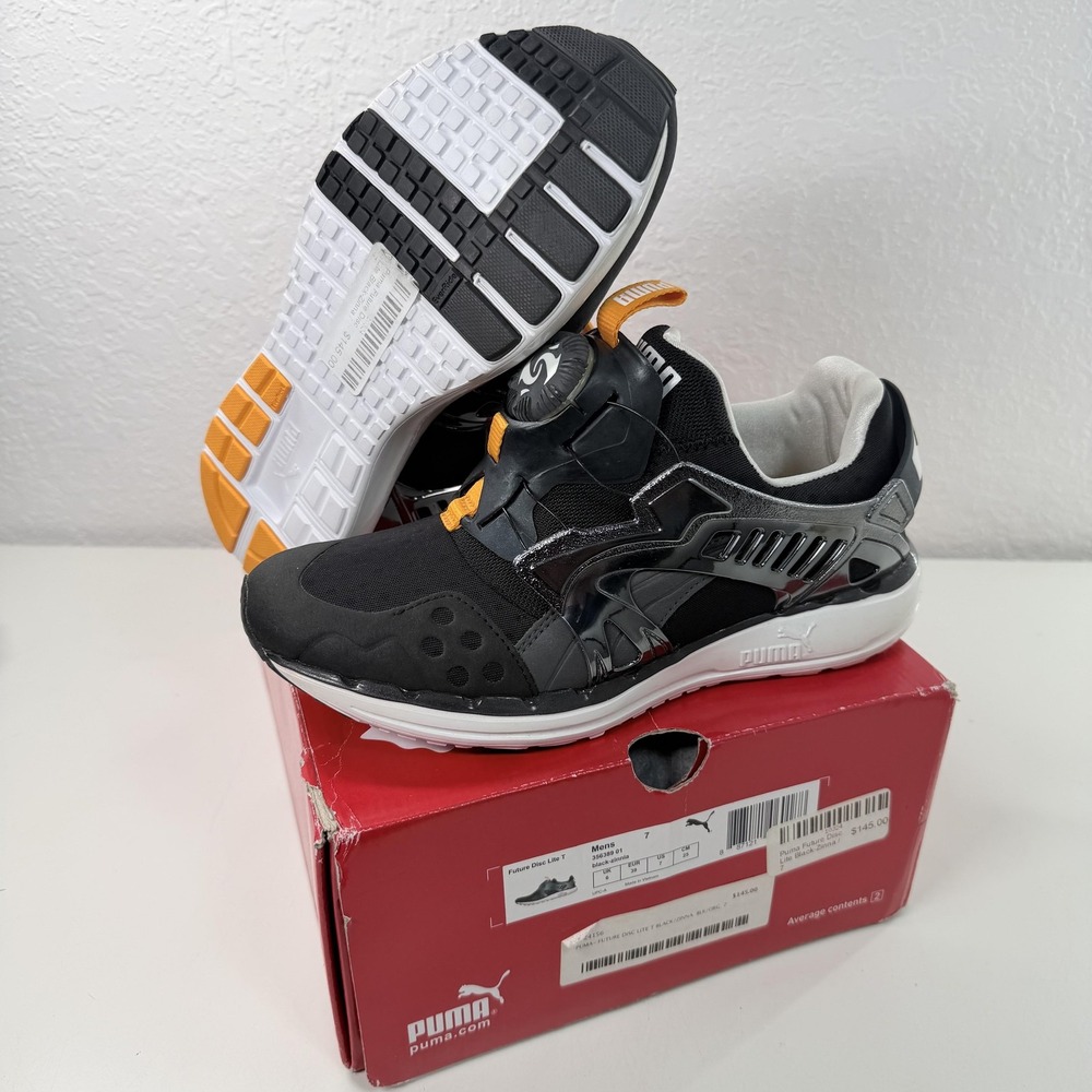 Puma Disc System Shoes Womens Size 7 Black Running Sneakers Cushioned 356389-01